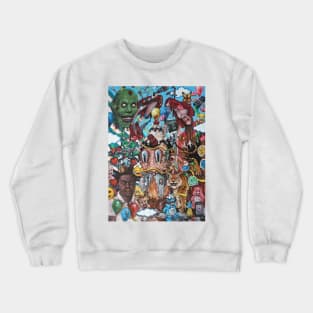 Your Memories Are Lies XXVII: Escalation | Apocalyptic Labyrinth | Fantasy VS Reality | Acid Bath | Original Oil Painting Tyler Tilley Crewneck Sweatshirt